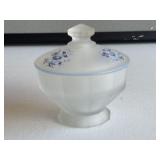 Westmoreland Blue Covered Jar