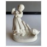 Girl with Geese Figure