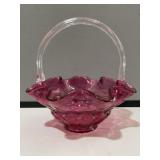Fenton Cranberry Basket