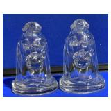 Pair of Horse Head Clear Glass Bookends