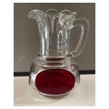 Early Pattern Glass Ruby Pitcher