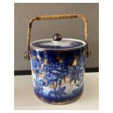 Flow Blue Cracker Jar