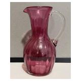 Cranberry Glass Pitcher