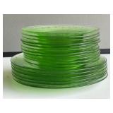 17 Pieces of Green Depression Glass