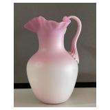 Pink & White Ruffled Pitcher