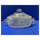Cut Glass Lidded Dish