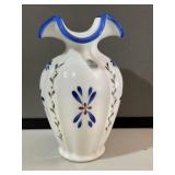 Fenton Blue Crest Vase