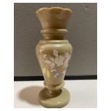 Brown Bristle Hand Blown Vase