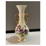 Violet Floral Decorated Vase