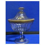 Gold Toned Rimmed Compote