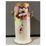 Floral Porcelain Double Handle Vase