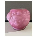 Pink Cased Glass Rose Bowl