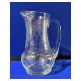 Heisey Orchid Etched Glass Pitcher