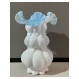 Blue & White Ruffled Vase
