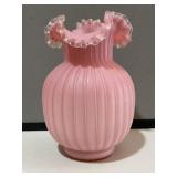 Pink Ruffled Vase