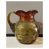 Amberina Inverted Thumbprint Pitcher
