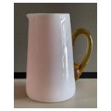 Pink & Amber Handle Tankard Pitcher