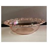 Pink Depression Open Lace Bowl