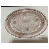 Pink Depression Footed Cake Stand