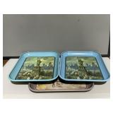 3- Vintage Advertising Trays