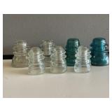 7 Assorted Glass Insulators