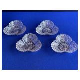 4 Glass Nut Dishes