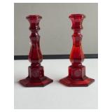 Fostoria Coin Spot Candlesticks