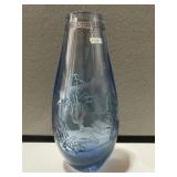 Tiffin Blue Asian Vase