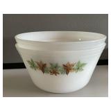 3 Maple Leaf Federal Mixing Bowls