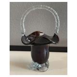 Miniature Glass Handled Basket