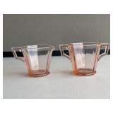 Heisey Pink Sugar & Creamer