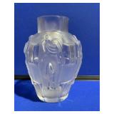 Bohemian Frosted White Figural Vase