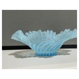 Blue Opalescent Swirl Brides Bowl