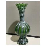 Green Art Glass Vase