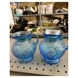 Pair of Blue Glass Vases