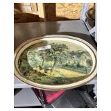 2 Currier & Ives Tin Trays