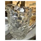 Indiana Glass Cubist Pitcher