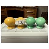 2 Pairs Fiesta Salt / Pepper Shakers