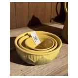 3 Nested Shawnee Pottery Bowls