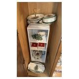 Cabinet of Spode Christmas Tree China & Misc.
