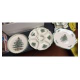3 Pieces Spode Christmas Tree