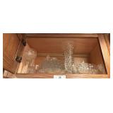 Cabinet of Fostoria & Misc. Glass