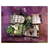 Tote of Wood Christmas Cottages