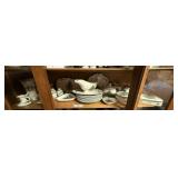 Shelf of Misc. Spode Christmas Tree Pieces