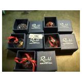 5 Ruckl Crystal Glass Ornaments