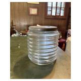 Antique Sellers Zinc Lid Storage Jar