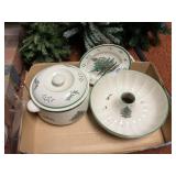 3 Pieces Spode Christmas Tree
