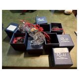 5 Ruckl Crystal Glass Ornaments