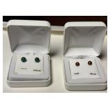 2 Pairs of 14K Gold Stud Earrings