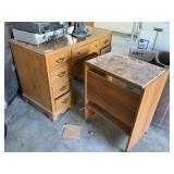Knee Hole Desk & Typewriter Stand